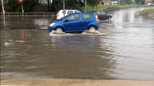 flooding road