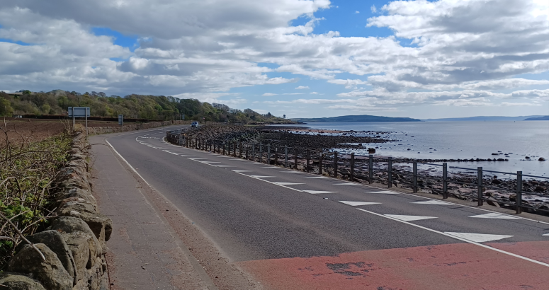 The A78 is a popular route for tourists and commuters alike Skelmorlie Water Mains Upgrade
