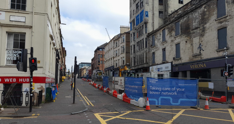 Our site has been extended to allow the void to be safely repaired Hope Street Sewer Repair