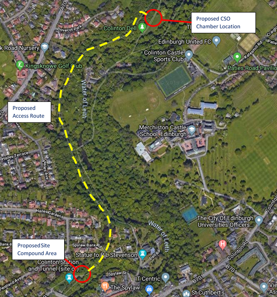 Convoy Route for Kingsknowe site