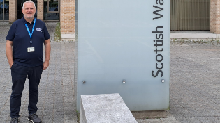 John MacLeod at Scottish Water head office 40 Years Service