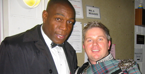 With Frank Bruno - Royal Variety 2003 40 Years Service