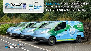 EV Rally Scottish Water branded electric vehicles