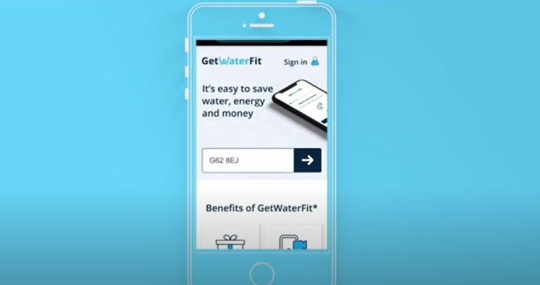 Get Water Fit App shown on a mobile