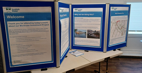Posters at the Information Event in Montrose
