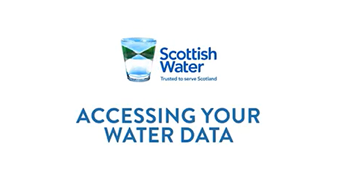 Accessing Your Water Data text below Scottish Water glass logo