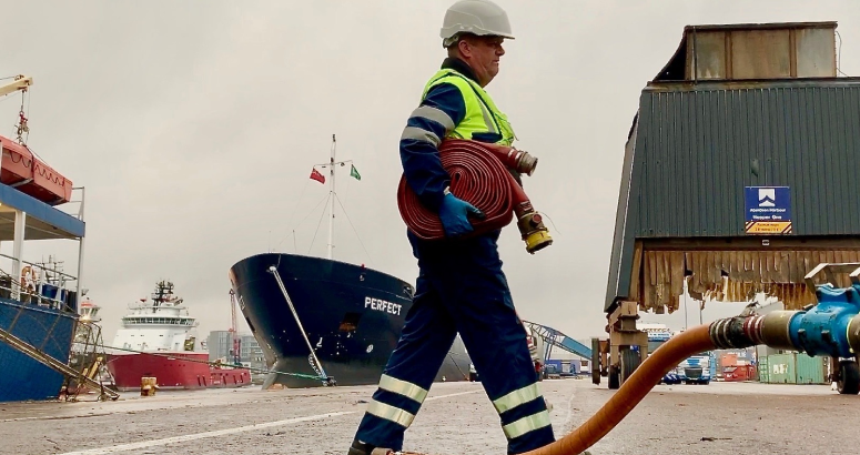 Operations Team Coach Martyn McKay at Aberdeen Harbour