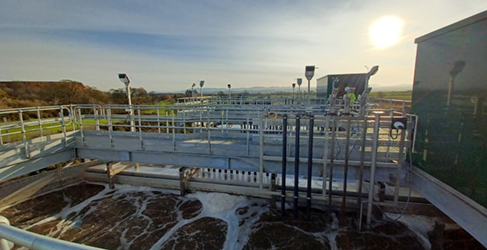 building in wastewater treatment works