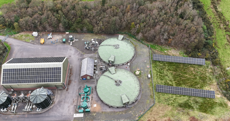 The new solar scheme at Rothesay Waste Water Treatment Works